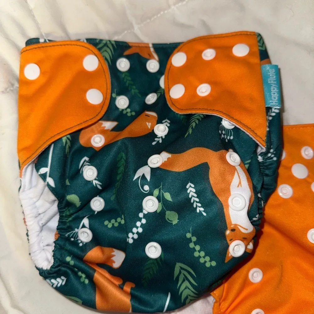 Happy Flute reusable cloth pocket diapers x2